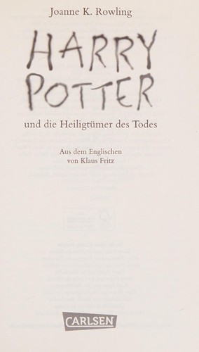 Harry Potter 07 by J. K. Rowling cover