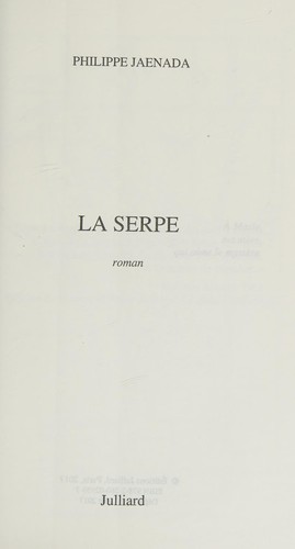 La serpe by Philippe Jaenada cover