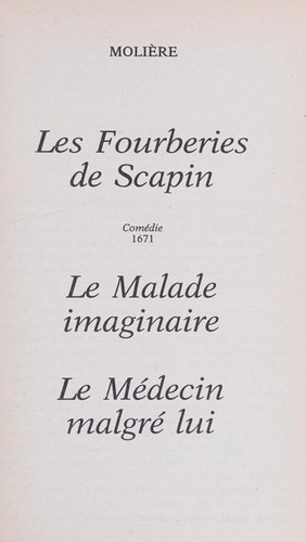Les Fourberies De Scapin (Classiques Francais) by Molière cover