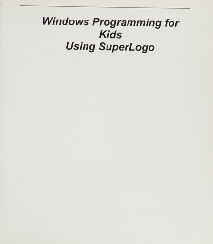 Windows Programming for Kids