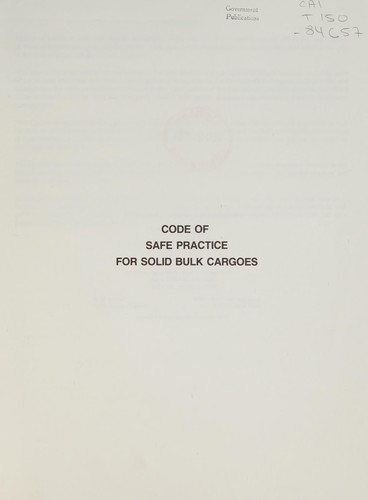 CODE OF SAFE PRACTICE FOR SOLID BULK CARGOES