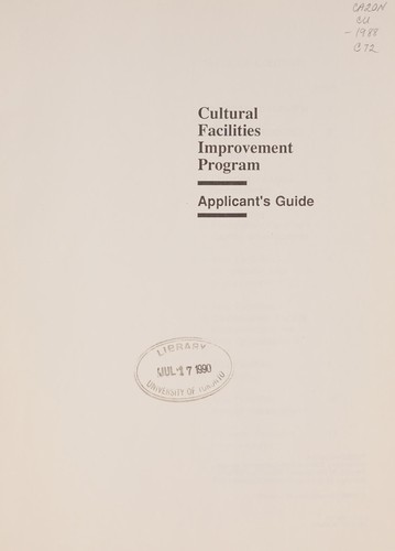Cultural facilities improvement program