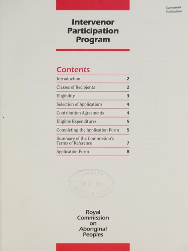 Intervenor Participation Program