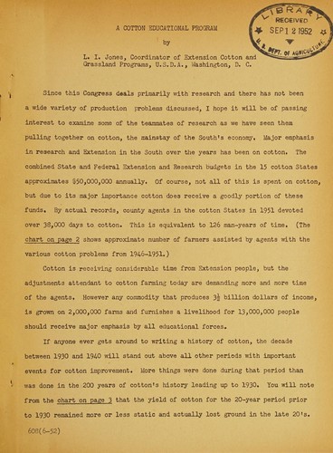 A cotton educational program