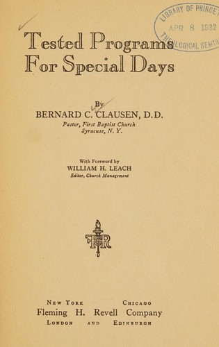 Tested programs for special days
