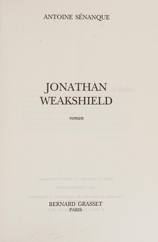 Jonathan Weakshield by Antoine Sénanque cover