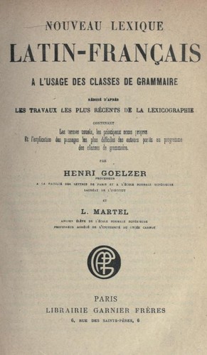 Nouveau lexique latin-français