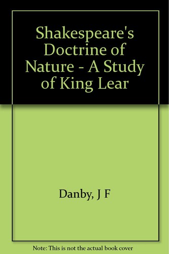 Shakespeare's doctrine of nature