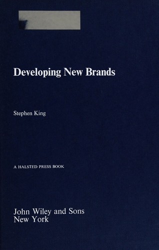 Developing new brands by Stephen King cover