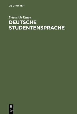 Deutsche Studentensprache (German Edition) by Friedrich Kluge cover