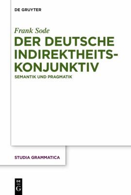 Deutsche Indirektheitskonjunktiv by Frank Sode cover