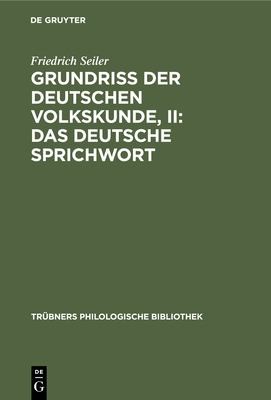 Deutsche Sprichwort by Friedrich Seiler cover