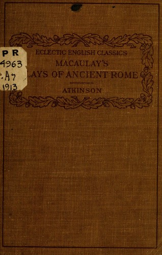 Macaulay's Lays of ancient Rome, and other poems