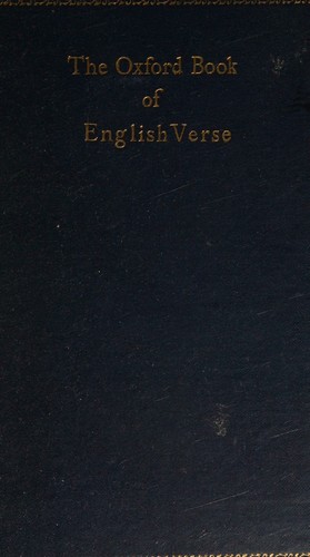 The Oxford book of English verse, 1250-1918