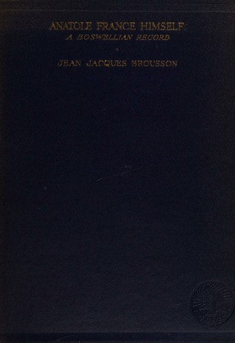 Anatole France himself by Anatole France cover