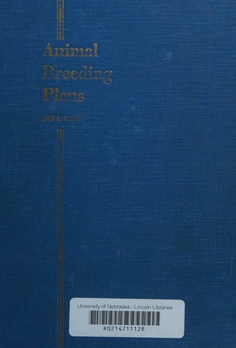Animal breeding plans by Jay L Lush cover