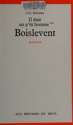 Boislevent by Luc Estang cover