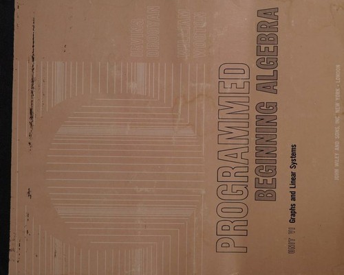 Programmed beginning algebra