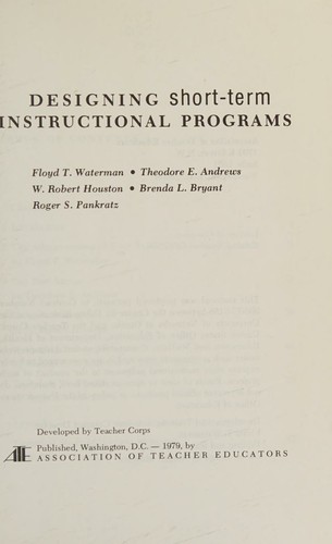 Designing short-term instructional programs
