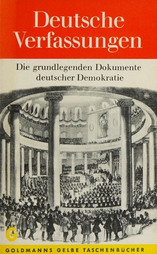 Deutsche verfassungen by Germany cover