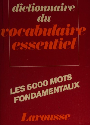 Dictionnaire du vocabulaire essentiel by Georges Matoré cover