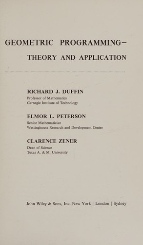 Geometric programming