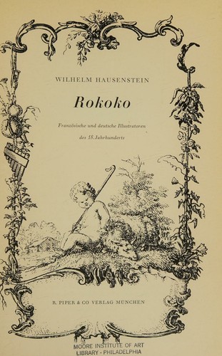 Rokoko by Wilhelm Hausenstein cover