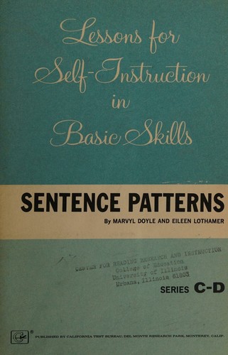 Sentence patterns by Marvyl Doyle cover