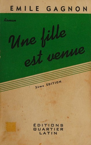 Une fille est venue by Emile Gagnon cover