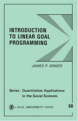 Introduction to linear goal programming