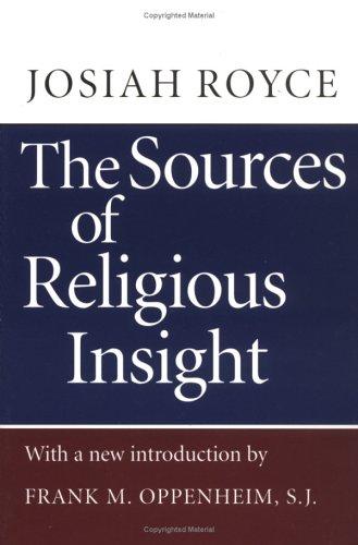 The sources of religious insight by Josiah Royce cover
