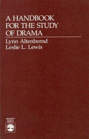 A handbook for the study of drama