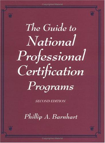 Guide to national professional certification programs