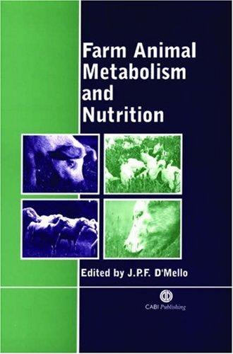 Farm Animal Metabolism and Nutrition by J. P. F. D'Mello cover