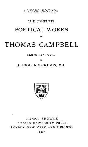 The complete poetical works of Thomas Campbell
