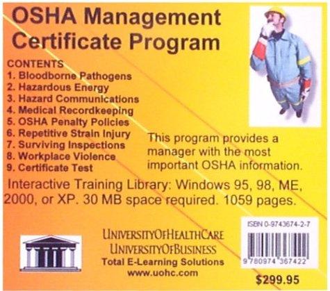 OSHA Management Certificate Program