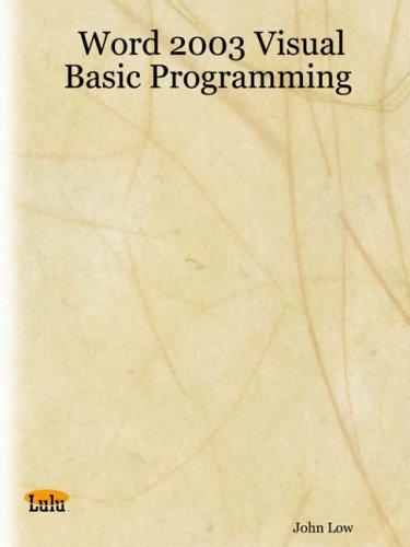 Word 2003 Visual Basic Programming