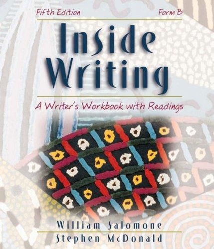 Inside writing by William Salomone, Stephen McDonald, Mark Edelstein cover