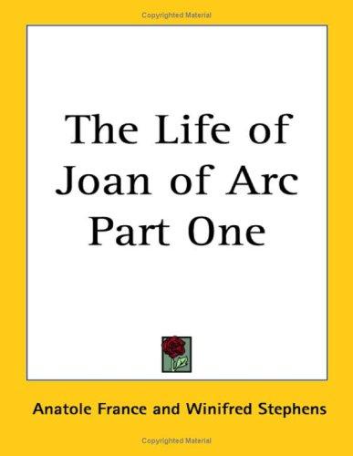Vie de Jeanne d'Arc by Anatole France cover