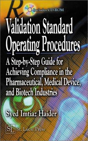 Validation standard operating procedures