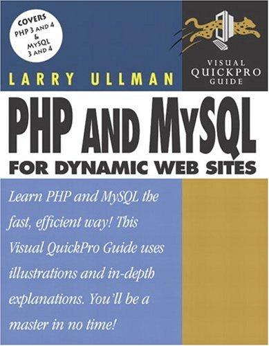 PHP and MySQL for dynamic Web sites