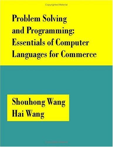 Problem Solving and Programming