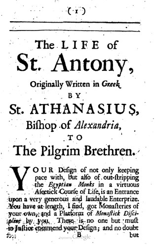 Life of St. Antony
