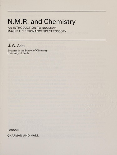NMR and chemistry
