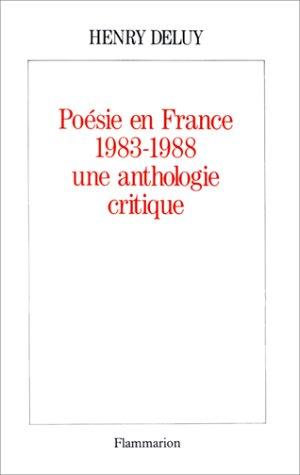 Poésie en France, 1983-1988 by Henri Deluy cover