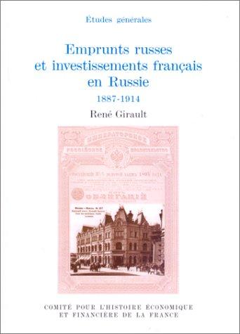 Emprunts russes et investissements français en Russie, 1887-1914 by Girault, René. cover