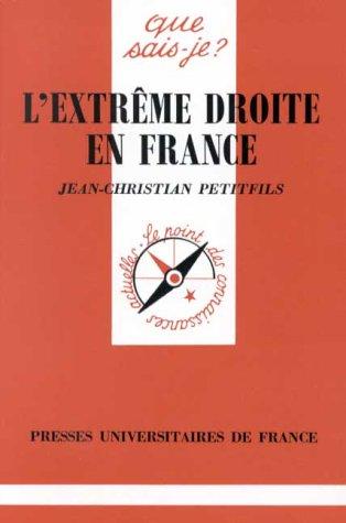 L' extrême droite en France by Jean-Christian Petitfils cover
