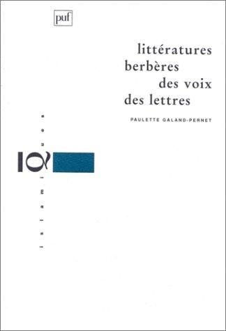 Littératures berbères by Paulette Galand-Pernet cover