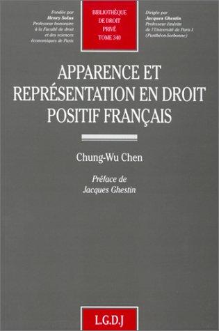 Apparence et représentation en droit positif français by Chung-Wu Chen cover