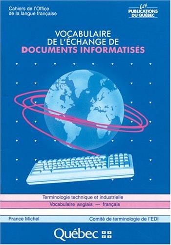 Vocabulaire de l'échange de documents informatisés by France Michel cover